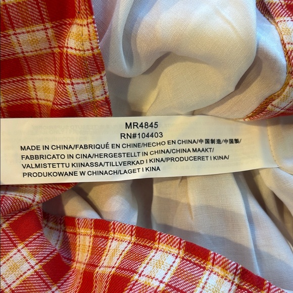 Moon River Retro Red Gingham Button-Down Belted Midi Skirt Size Medium NWT - Picture 6 of 6
